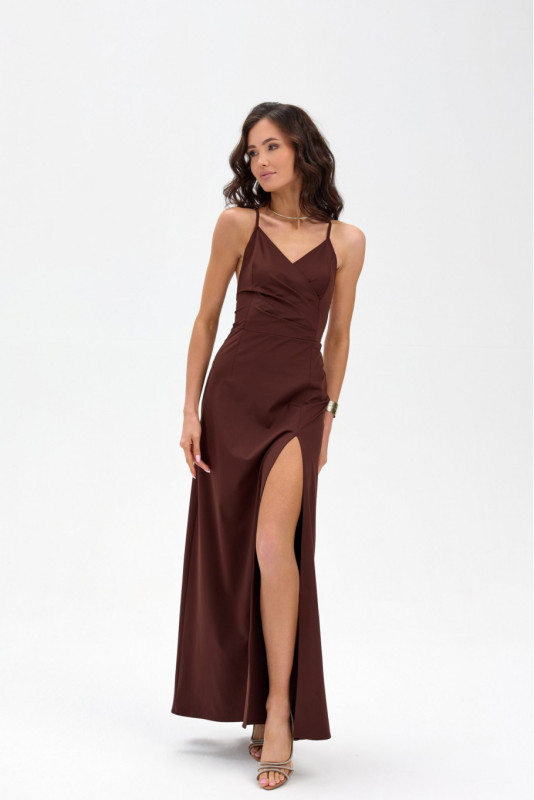Maxi-Kleid Isadora in Braun