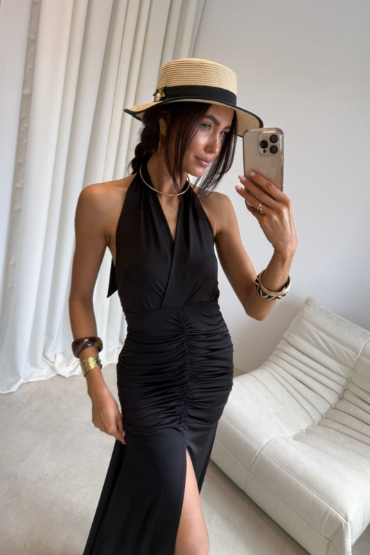 Schwarzes Maxi-Kleid Adeline
