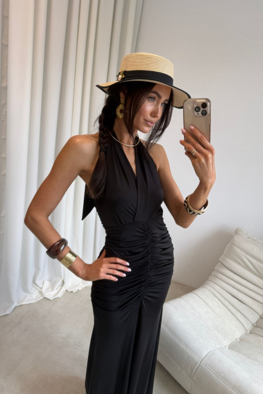 Schwarzes Maxi-Kleid Adeline