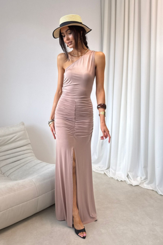 Maxikleid in Mokka-Farbe
