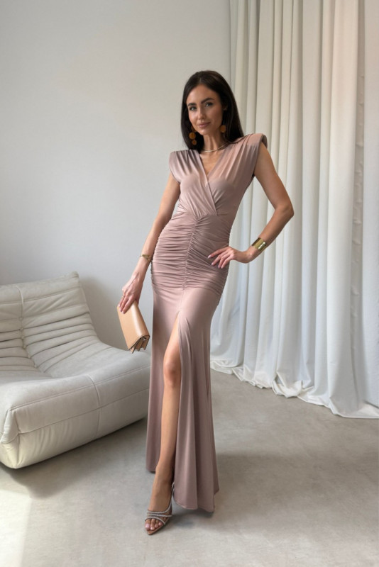 Noelia – Maxi-Kleid in Mokka