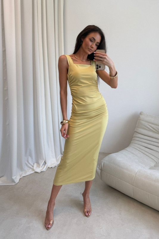 Midi-Kleid Zoya in Gelb