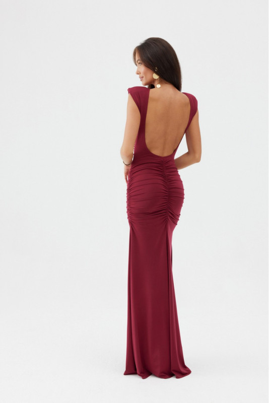 Aurelia – Maxi-Kleid in Bordeaux