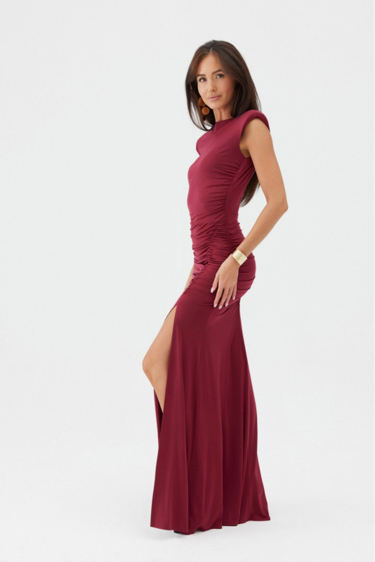 Aurelia – Maxi-Kleid in Bordeaux