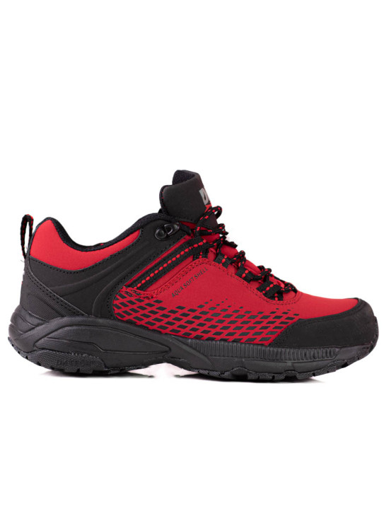 Damen Trekking Schuhe mit dicker Sohle DK rot