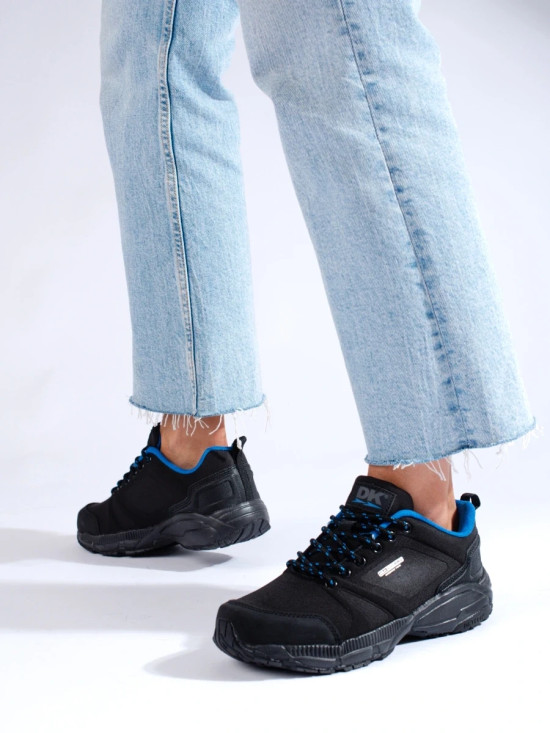 Damen Trekking Schuhe DK Schwarz-Blau