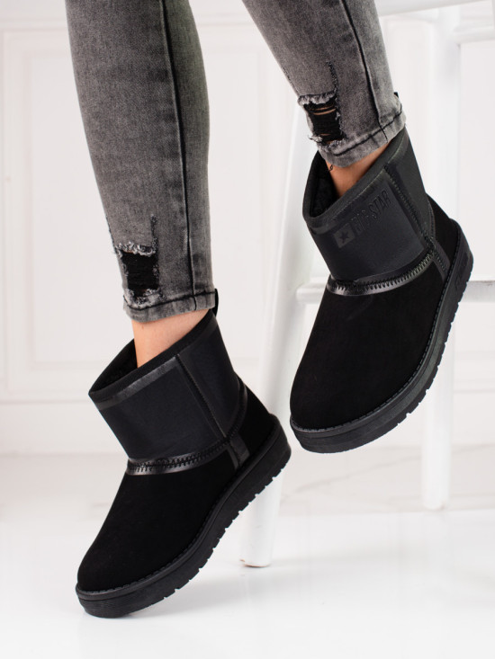 Schwarze Wildleder Damen Schneestiefel BIG STAR