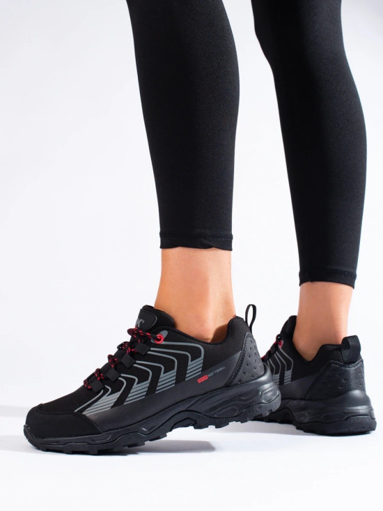 Damen Trekking Schuhe Schwarz Softshell