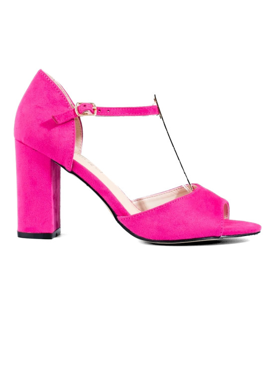 Rosa Damen klassische Sandalen mit hohen Absätzen