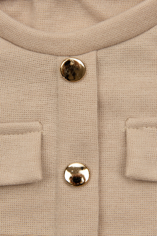 Mädchenkleid mit Gürtel Beige