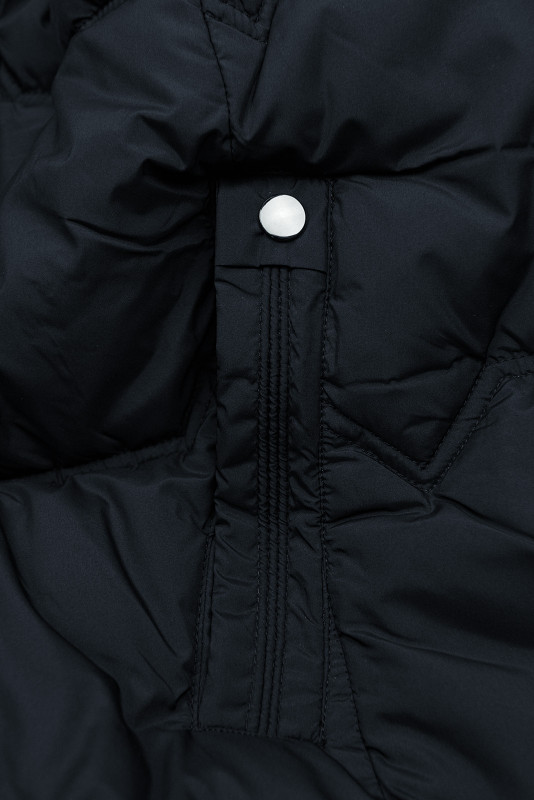 Doppelseitiger Wintermantel Navy/Schwarz