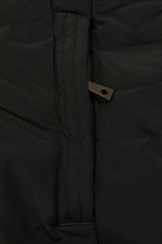 Steppjacke mit Blumenfutter schwarz