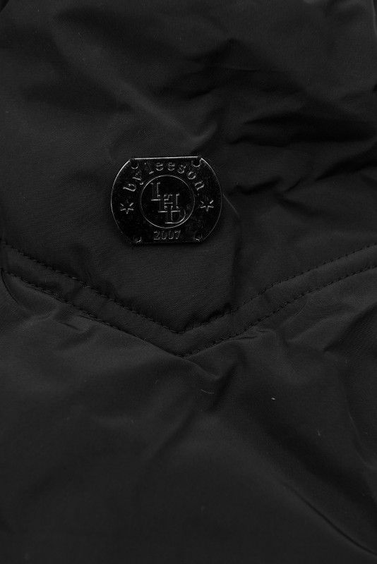 Steppjacke mit Blumenfutter schwarz