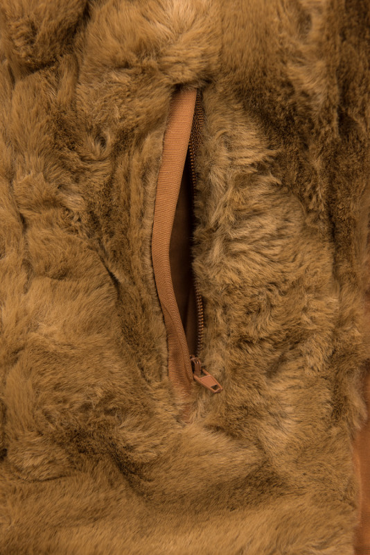 Winterparka mit Gummi in der Taille braun