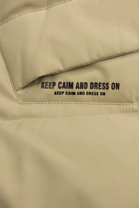 Mädchen Extra Warme Winterjacke Beige