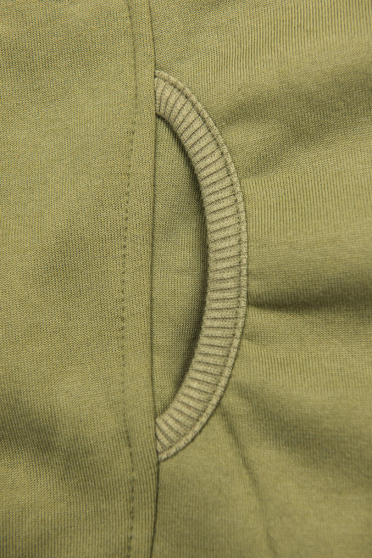 Kapuzensweatjacke in langer Form khaki