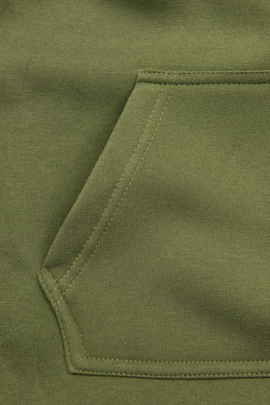 Verlängerte Sweatshirt/Sweatkleid mit Kapuze khaki