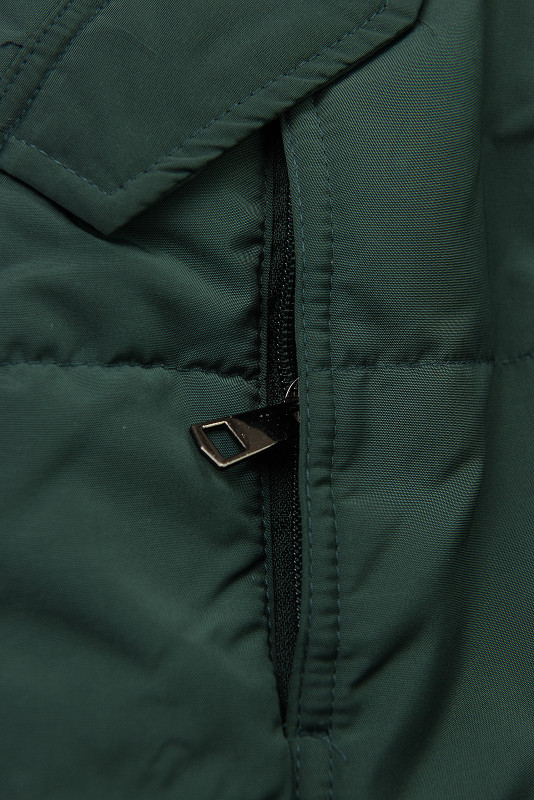 Winterjacke mit Teddy-Futter dunkelgrün/grau