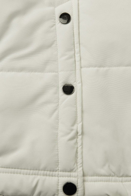 Winterjacke mit Teddy-Futter cremeweiß/grau