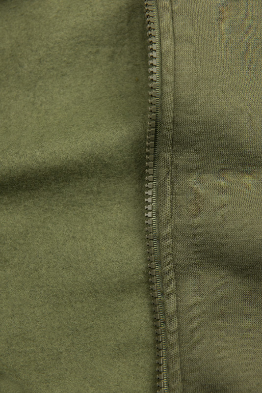 Verlängerte Sweatjacke mit Blumenmuster khaki
