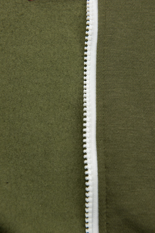 Sportliche Sweatjacke mit Frontzipper khaki