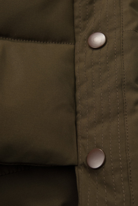 Damen-Winterjacke mit abnehmbarem Kunstfell Braun