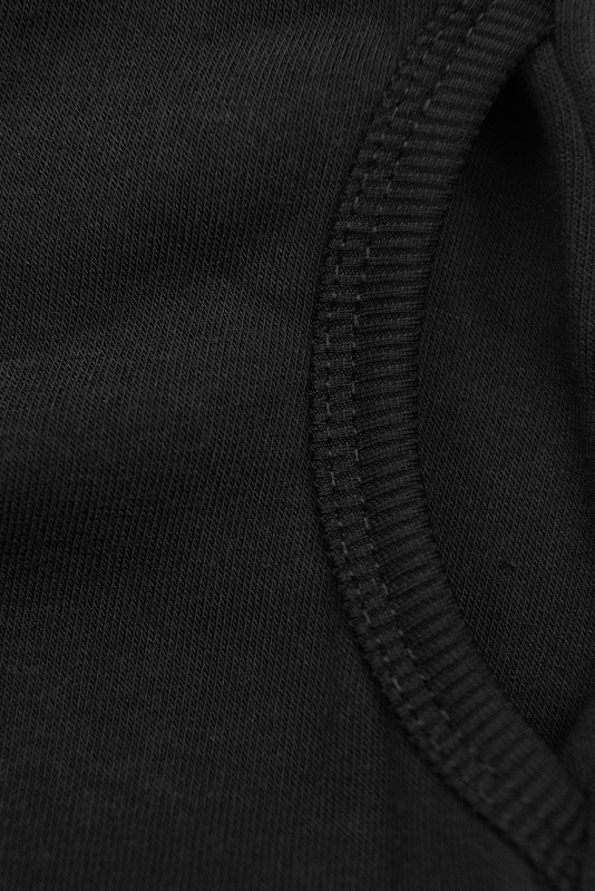 Sweatshirt/Sweatkleid mit Kapuze und Rippbündchen schwarz