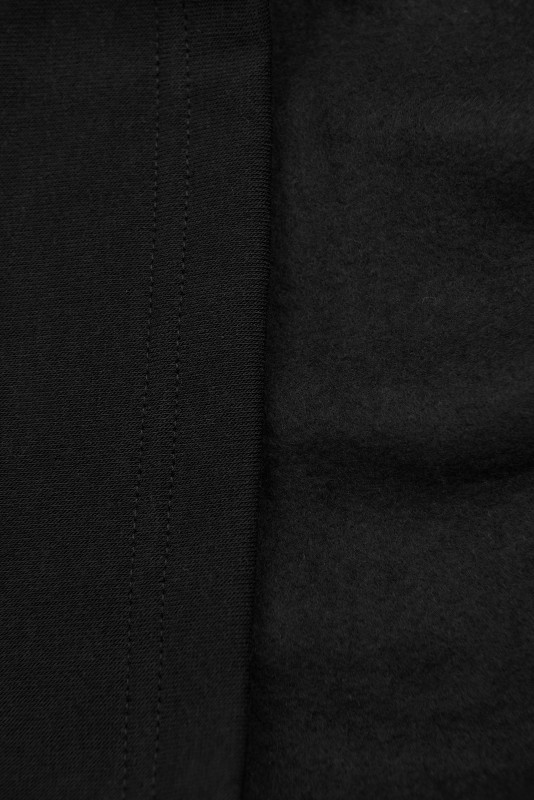 Sweatshirt/Sweatkleid mit Kapuze und Rippbündchen schwarz