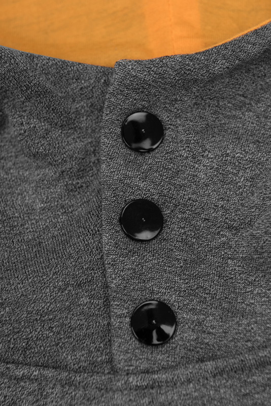 Verlängerte Sweatshirt/Sweatkleid anthrazit/gelb