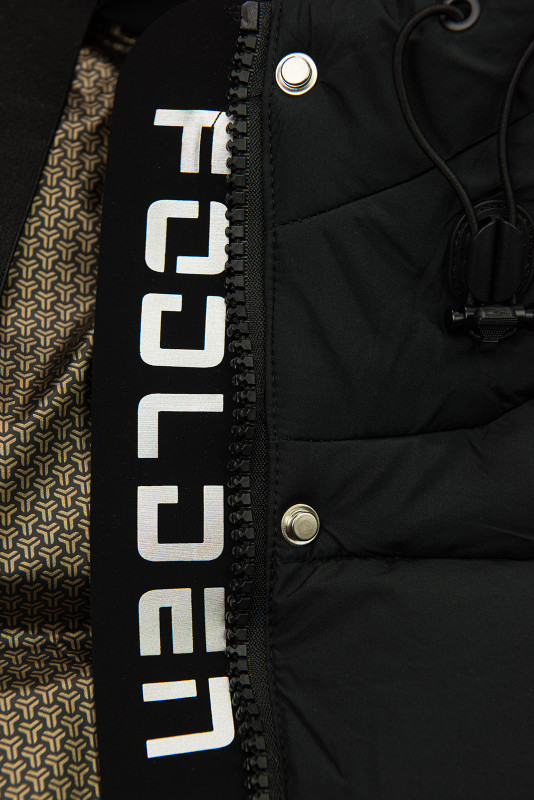 Damen Winterjacke mit Kapuze, Schwarz