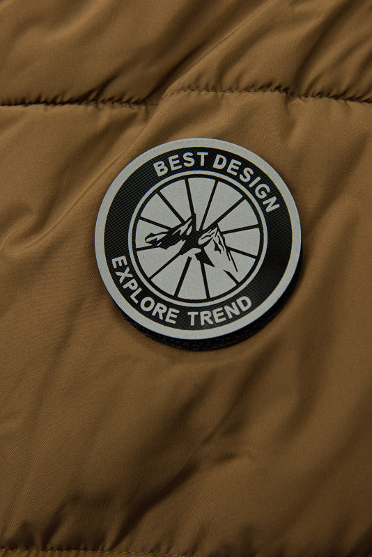 Jungen Winterjacke mit Kapuze, Braun