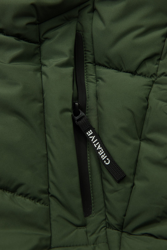 Jungen Winterjacke mit Kapuze, grün