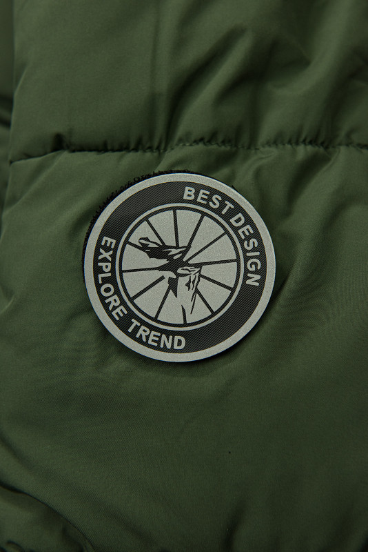 Jungen Winterjacke mit Kapuze, grün