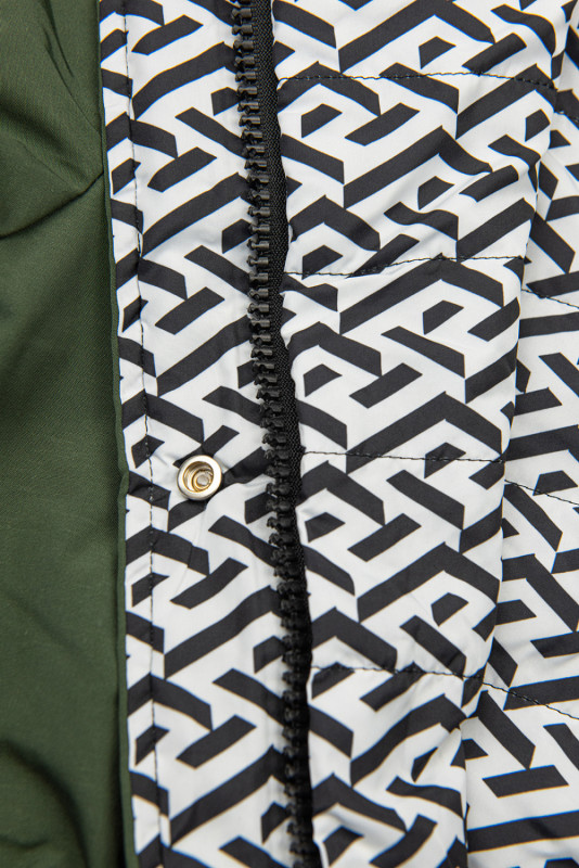 Beidseitig tragbare Frühlings-Wendeparka khaki