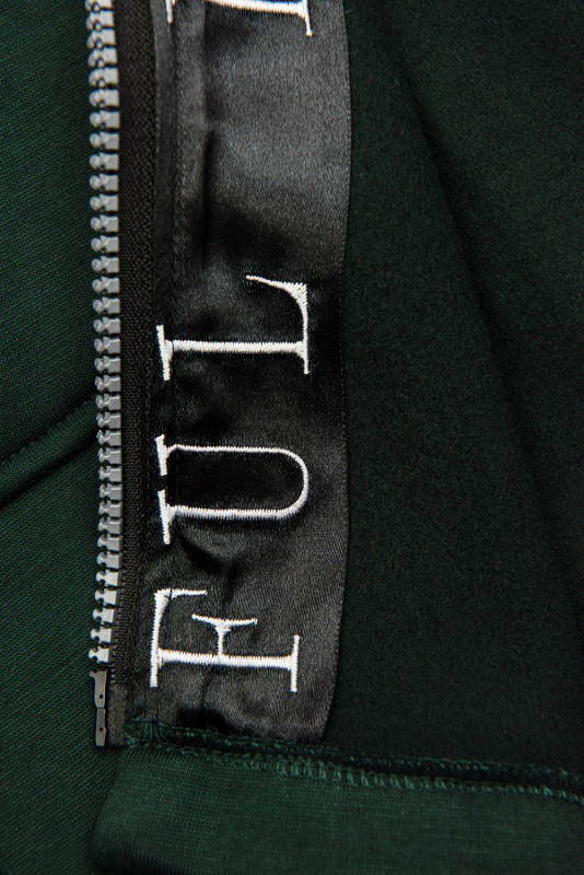 Sportliche lange Sweatjacke smaragdgrün