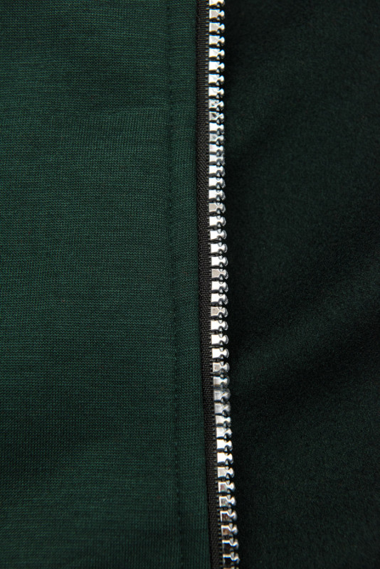 Sportliche lange Sweatjacke smaragdgrün