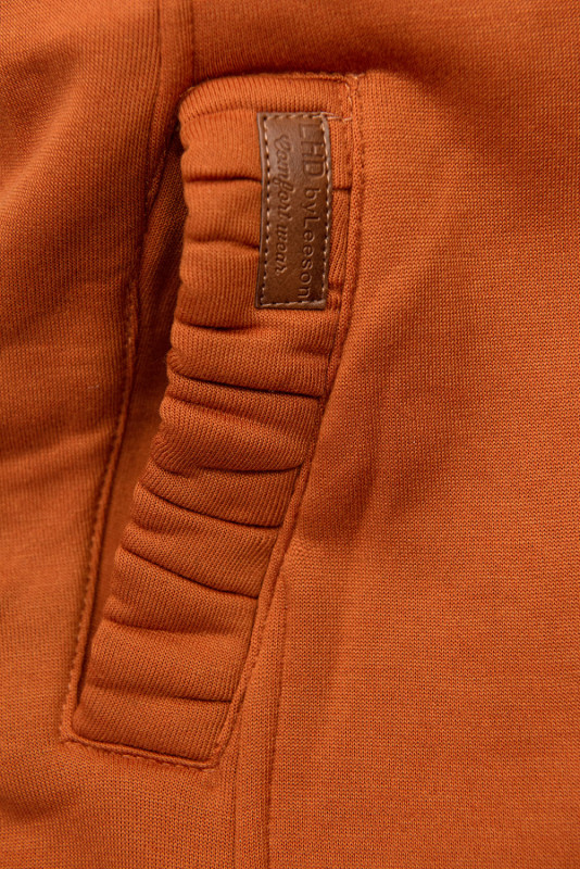 Verlängerte Kapuzenjacke von LHD terrakotta