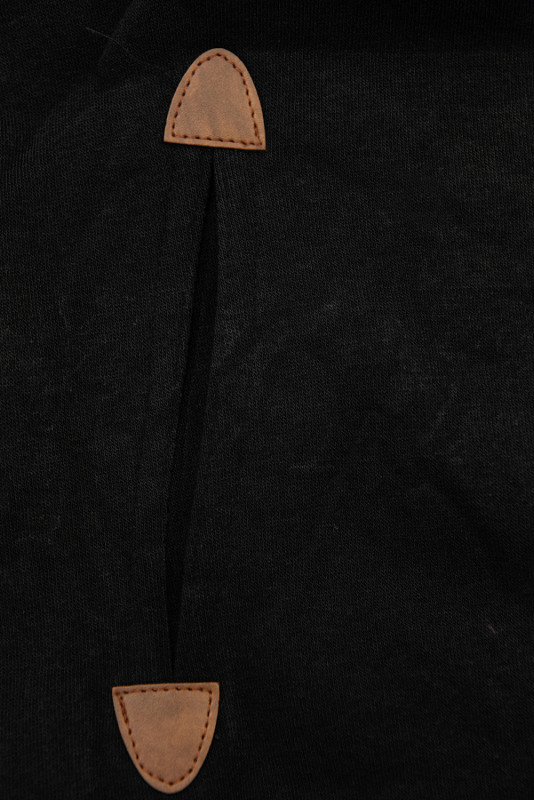 Sweatshirt/Sweatkleid mit Karomuster Schwarz