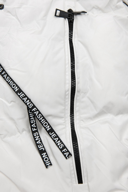 Extra lang Wintermantel weiß