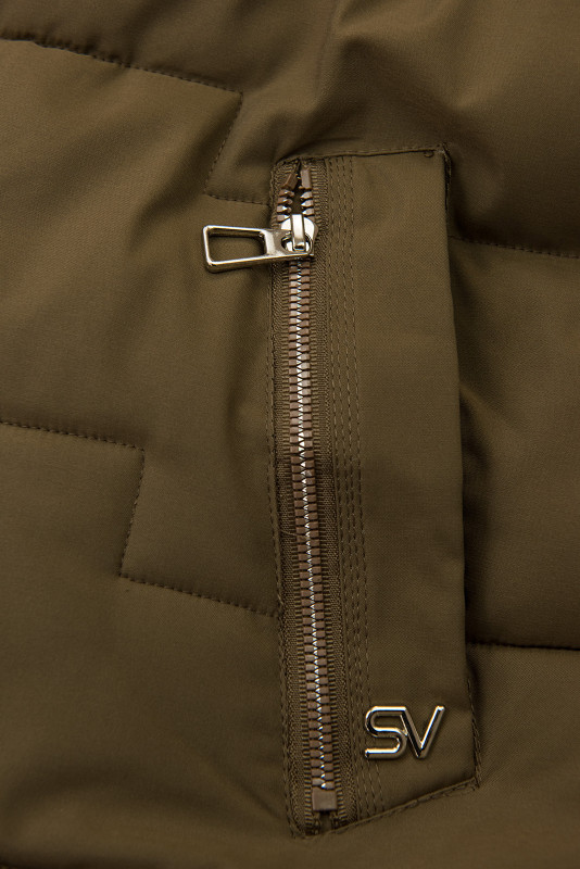 Gesteppte Winterjacke im verlängerten Schnitt, Braun