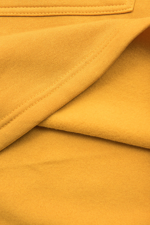 Verlängerte Sweatshirt/Sweatkleid mit Kapuze gelb