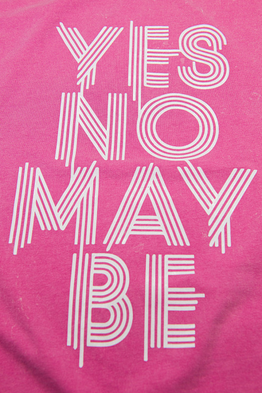 Tunikashirt mit Print YES NO pink