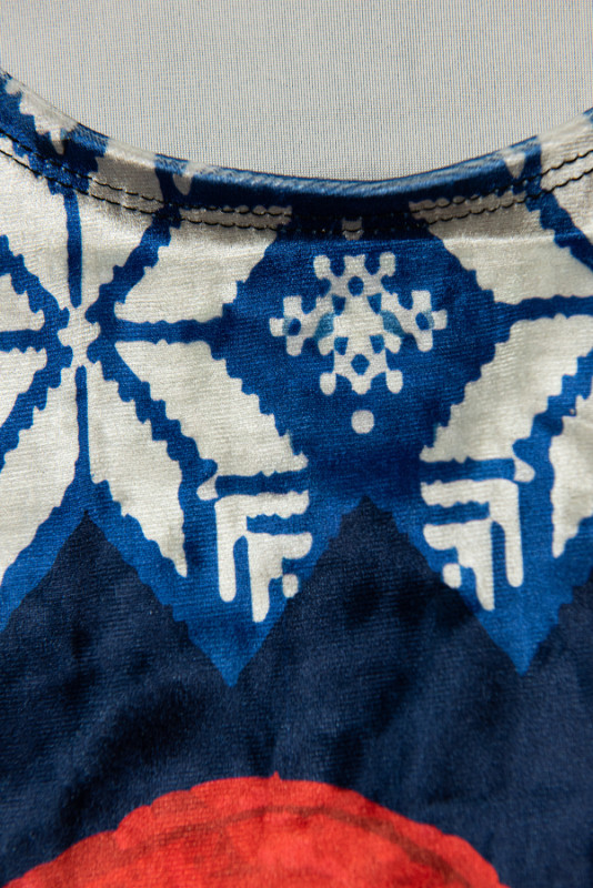 Velourskleid SNOWMAN Dunkelblau