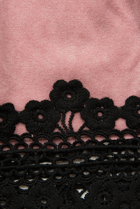 Kleid mit Spitze Rosa