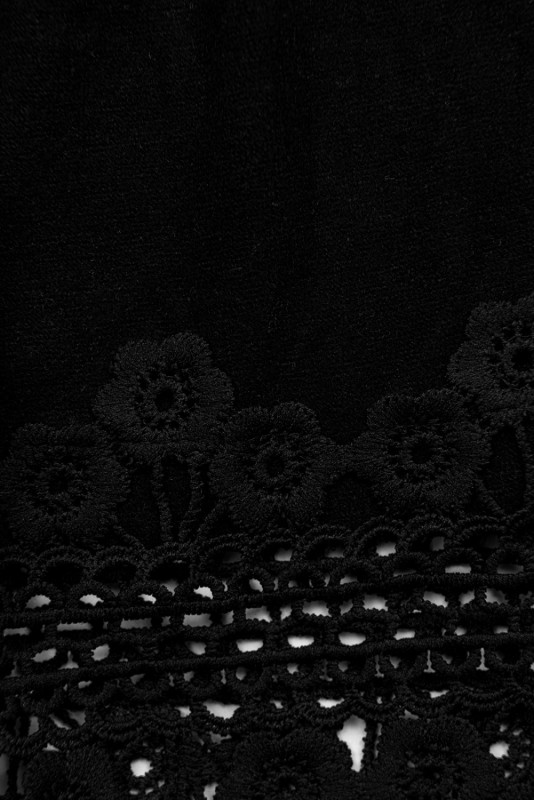 Kleid mit Spitze Schwarz