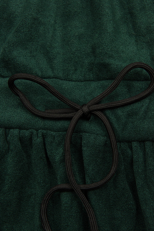 Kleid mit Spitze Dunkelgrün