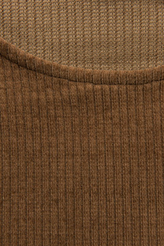 Midikleid mit Spitze Braun