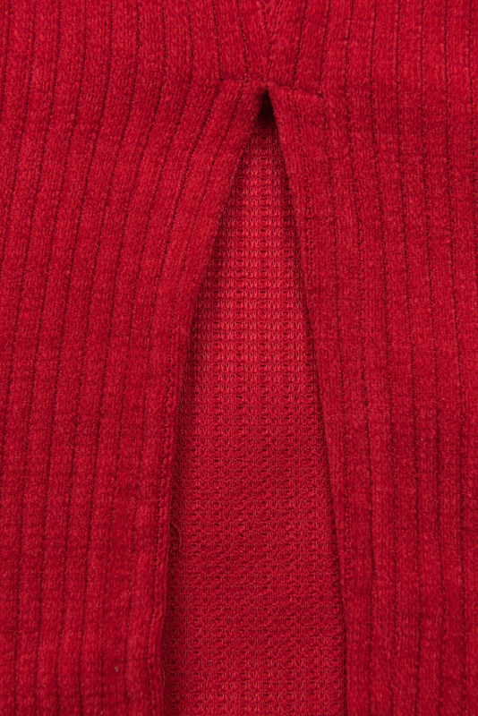 Midikleid mit Spitze Rot