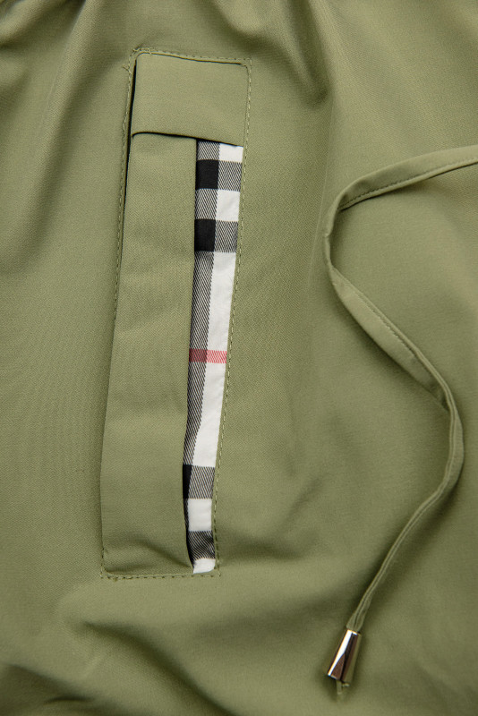 Trenchcoat mit Karo-Details Khaki