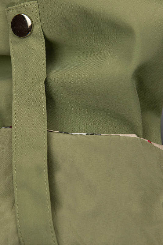 Trenchcoat mit Karo-Details Khaki